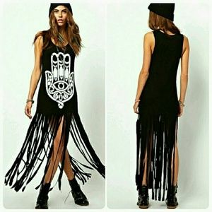 $DROP!Fringed hamsa, med